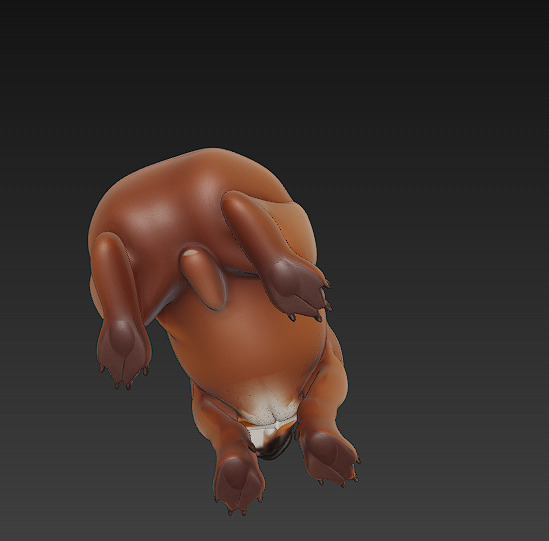 French Bulldog Brown Dog Realistic 3D Model - Low Poly Realistic Low-poly 3D model_9