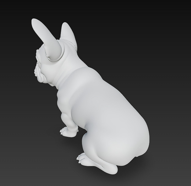 French Bulldog Brown Dog Realistic 3D Model - Low Poly Realistic Low-poly 3D model_14