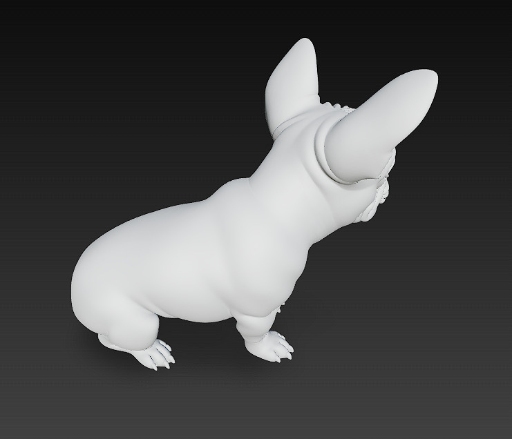 French Bulldog Brown Dog Realistic 3D Model - Low Poly Realistic Low-poly 3D model_16