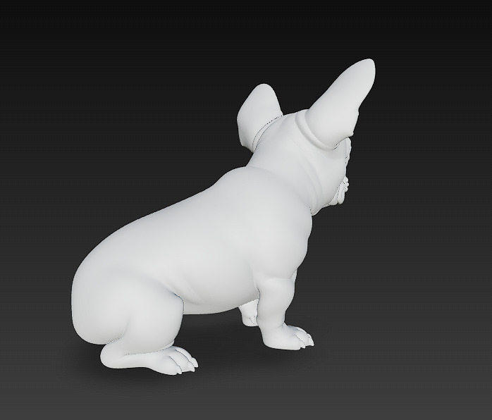 French Bulldog Brown Dog Realistic 3D Model - Low Poly Realistic Low-poly 3D model_10