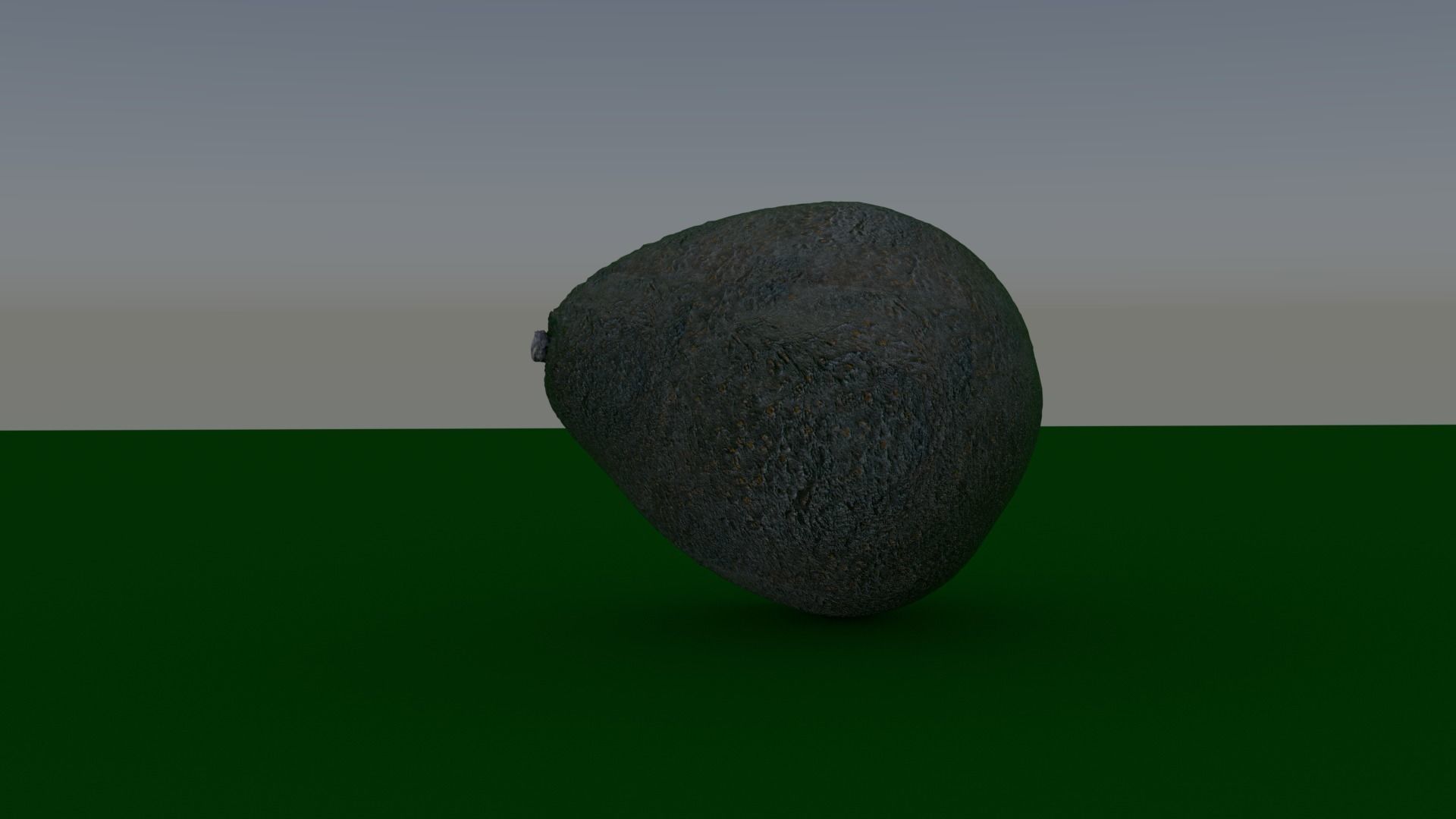 Avocado rock on field Low-poly 3D model_0