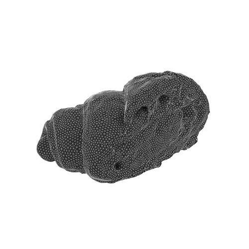 Cut Croissant Low-poly 3D model 6