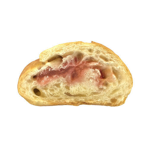 Cut Croissant Low-poly 3D model 2