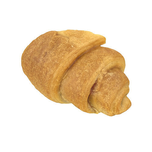 Cut Croissant Low-poly 3D model 5