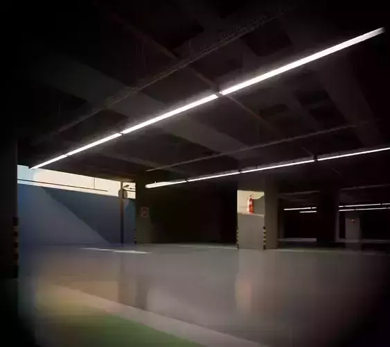 Car Park Low-poly 3D model