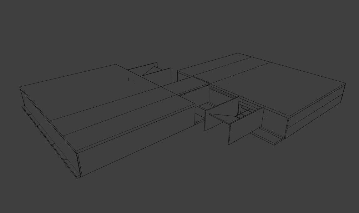 Car Park Low-poly 3D model_2