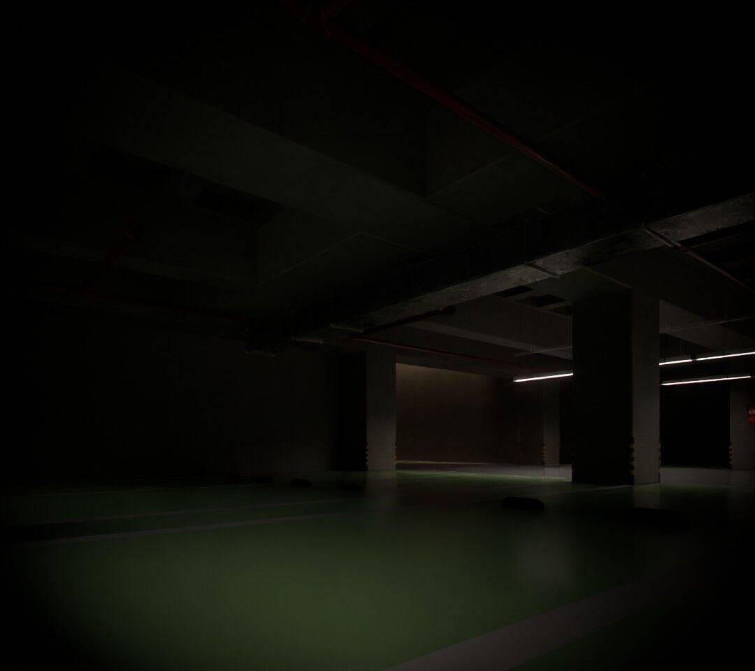 Car Park Low-poly 3D model_5
