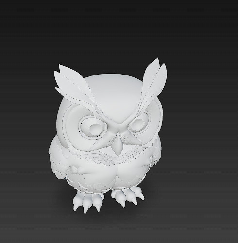 Owl Realistic 3D Model - Low Poly Realistic Low-poly 3D model_16
