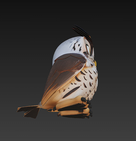 Owl Realistic 3D Model - Low Poly Realistic Low-poly 3D model_8
