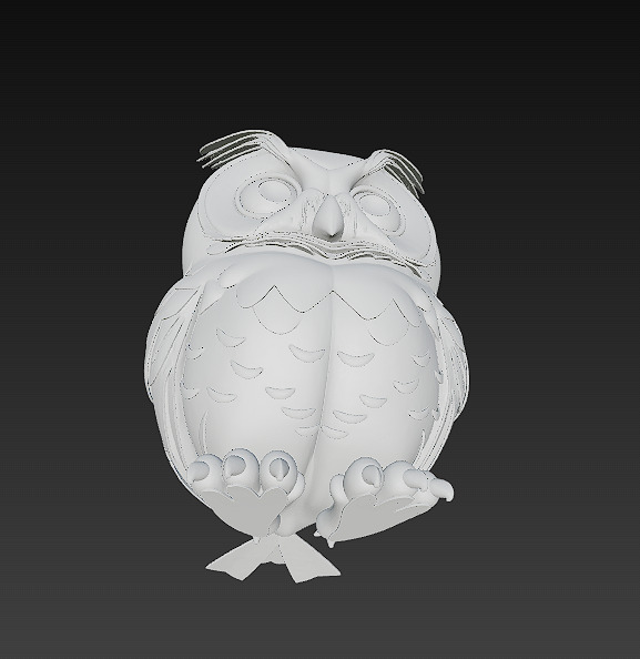 Owl Realistic 3D Model - Low Poly Realistic Low-poly 3D model_17