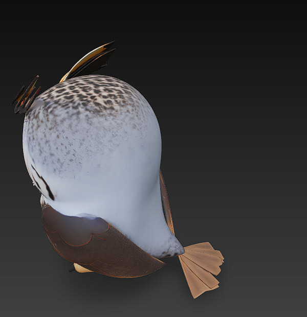 Owl Realistic 3D Model - Low Poly Realistic Low-poly 3D model_7