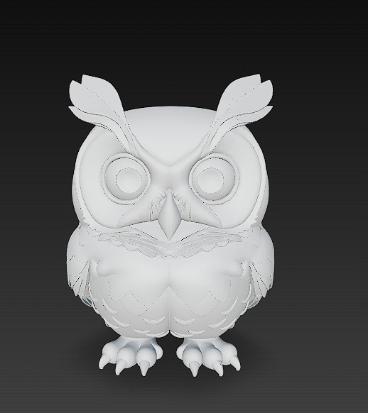 Owl Realistic 3D Model - Low Poly Realistic Low-poly 3D model_12