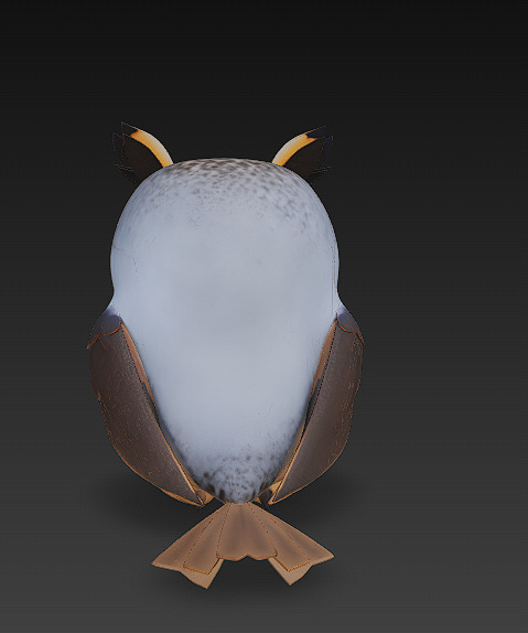 Owl Realistic 3D Model - Low Poly Realistic Low-poly 3D model_10