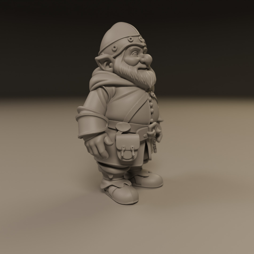 medieval dwarf 3D print model_4