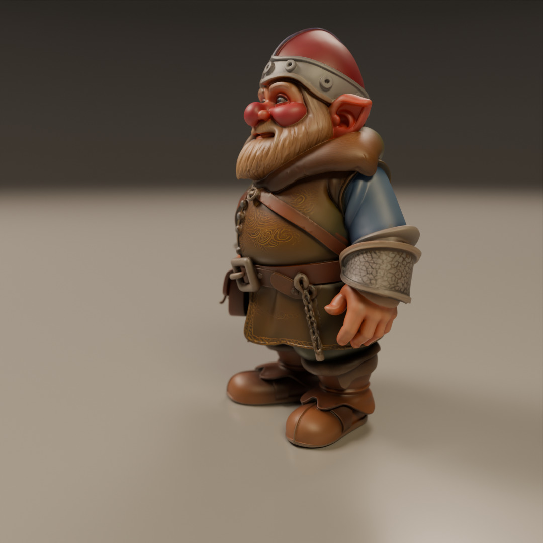 medieval dwarf 3D print model_13