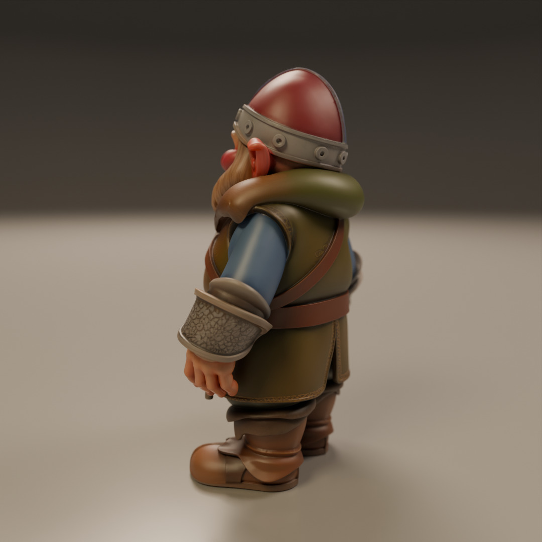 medieval dwarf 3D print model_15