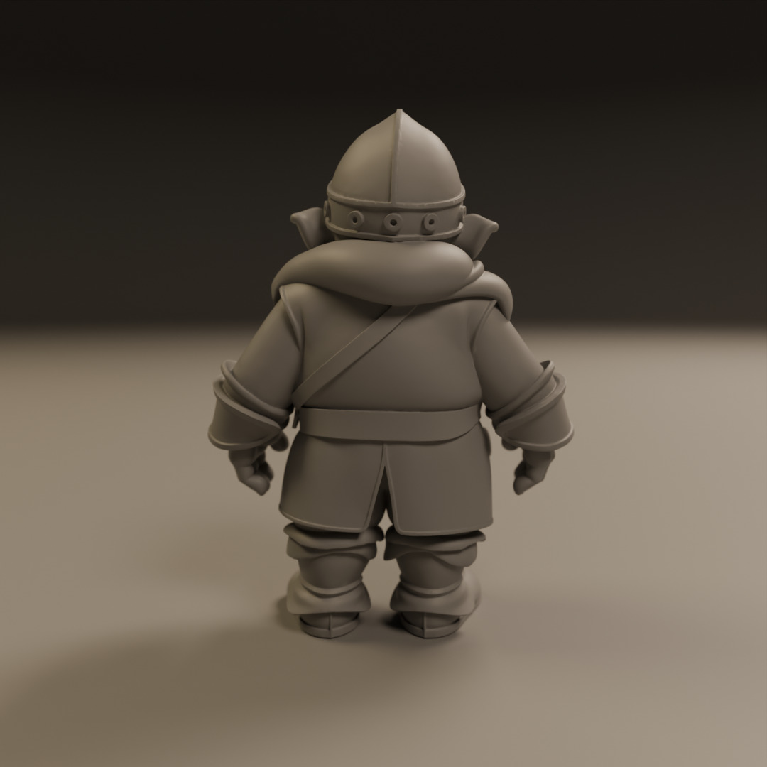 medieval dwarf 3D print model_3
