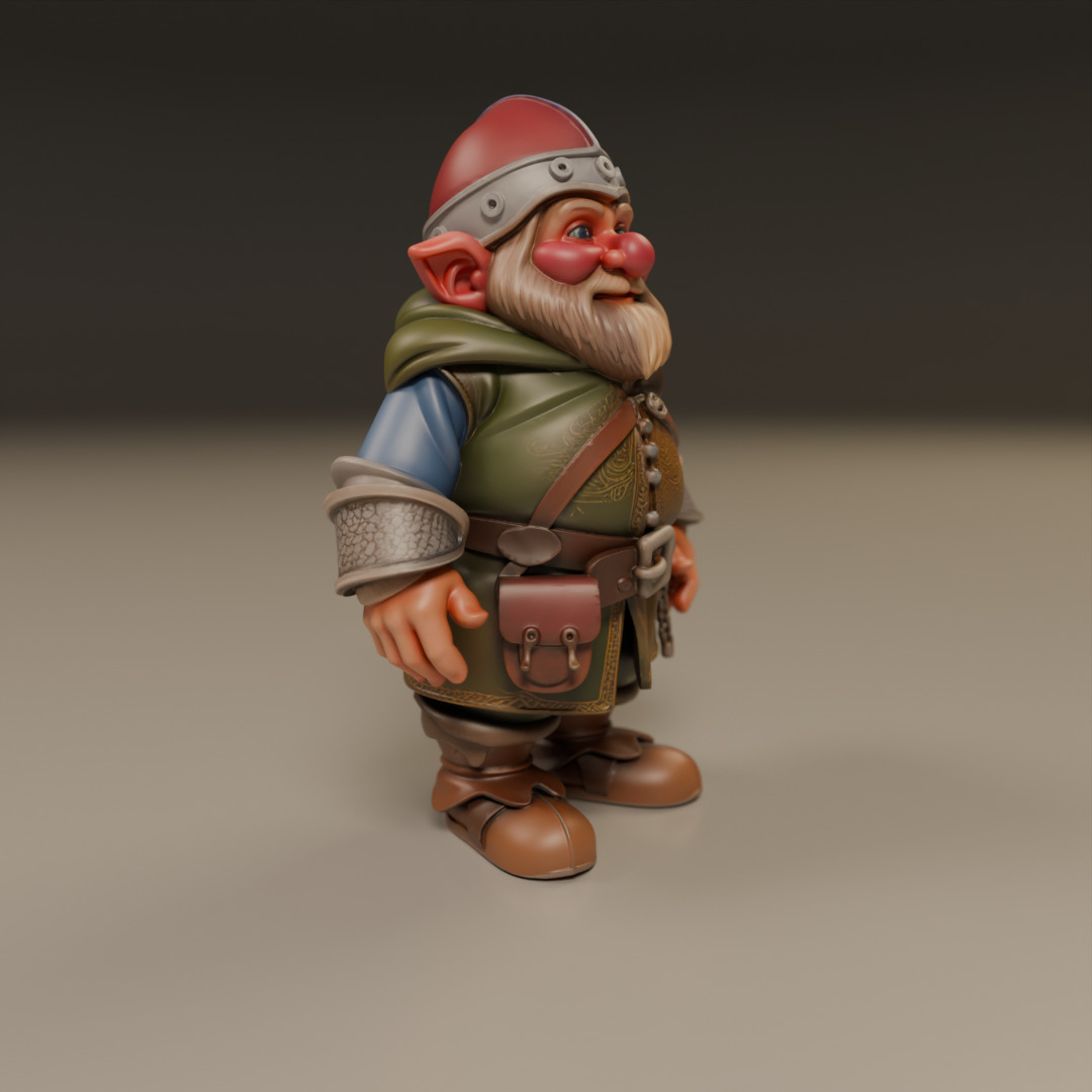medieval dwarf 3D print model_12
