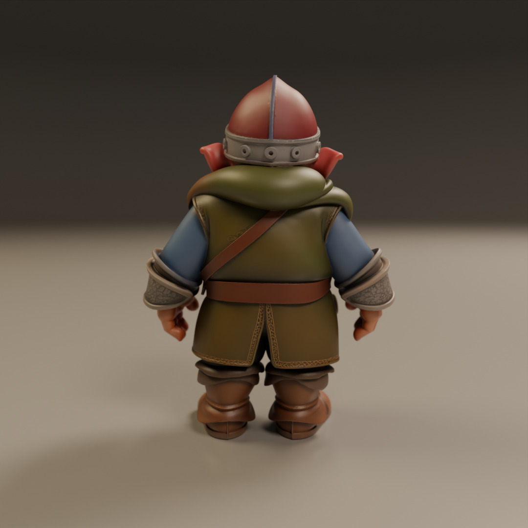 medieval dwarf 3D print model_11