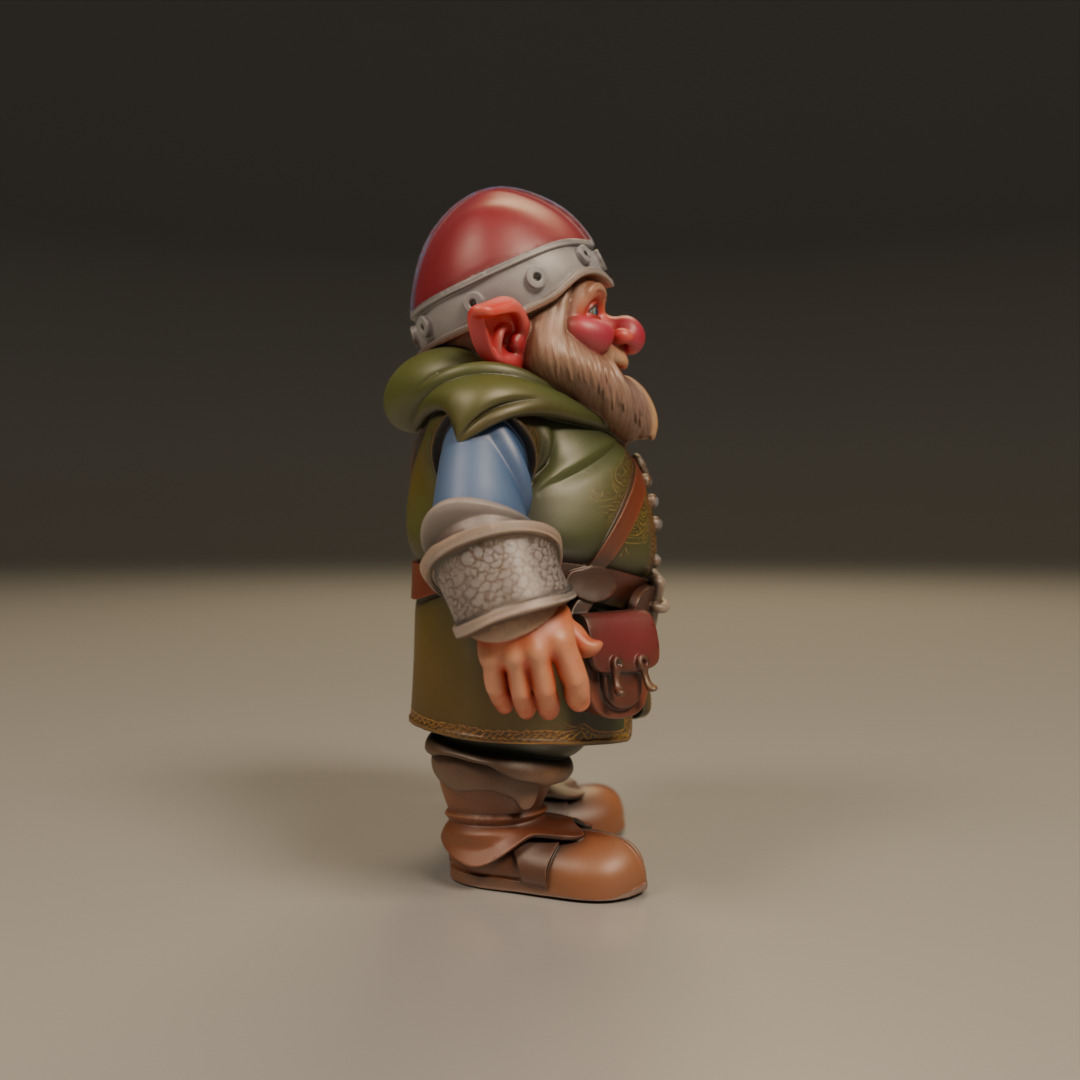 medieval dwarf 3D print model_9