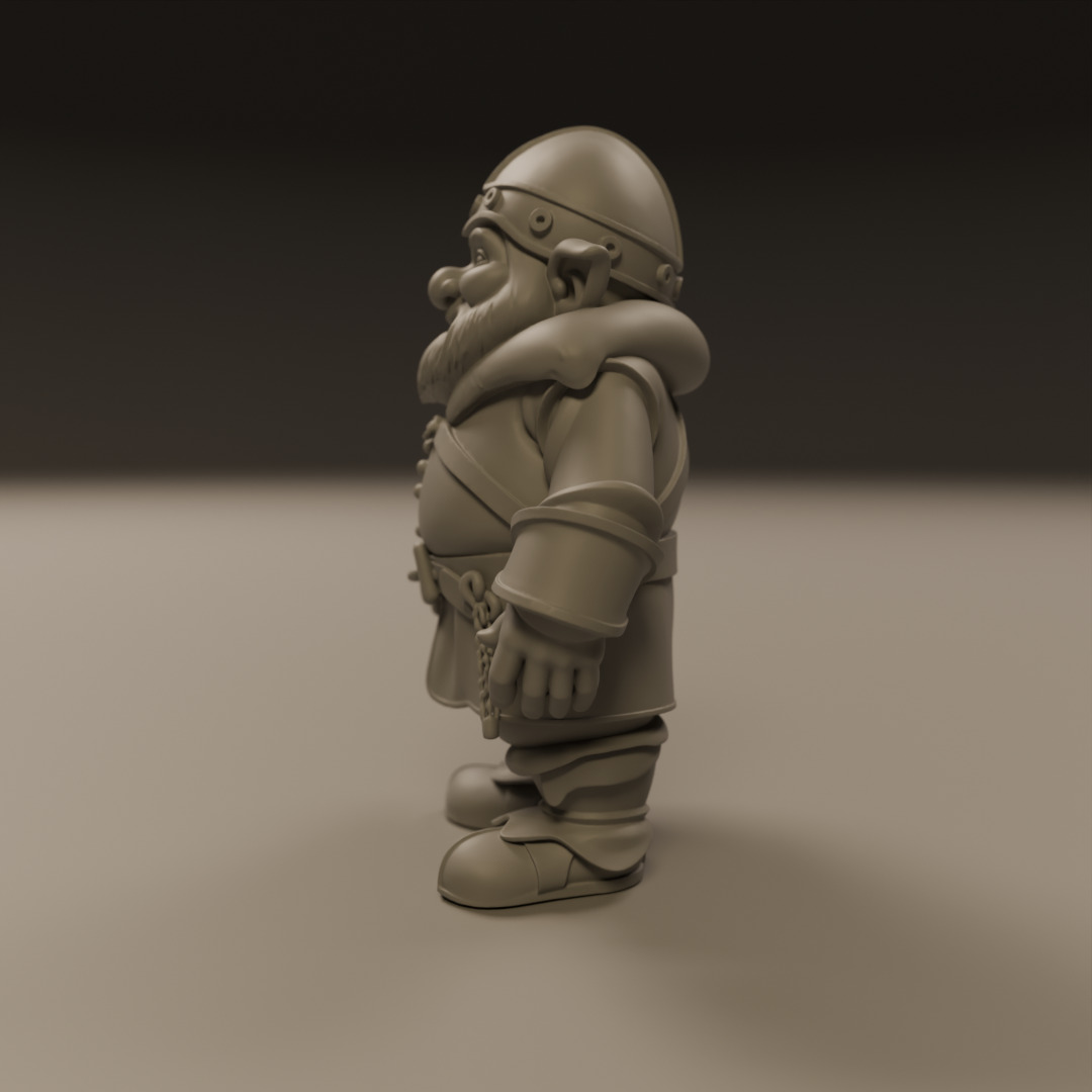 medieval dwarf 3D print model_2
