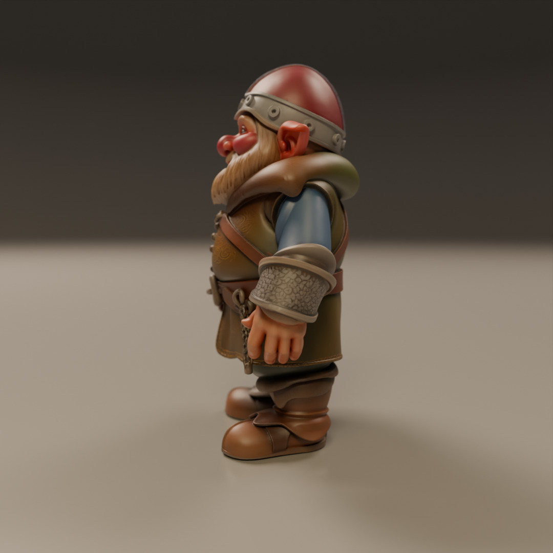 medieval dwarf 3D print model_10