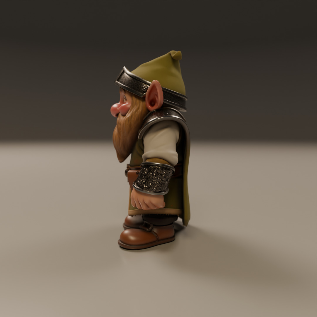 medieval dwarf 3D print model_2