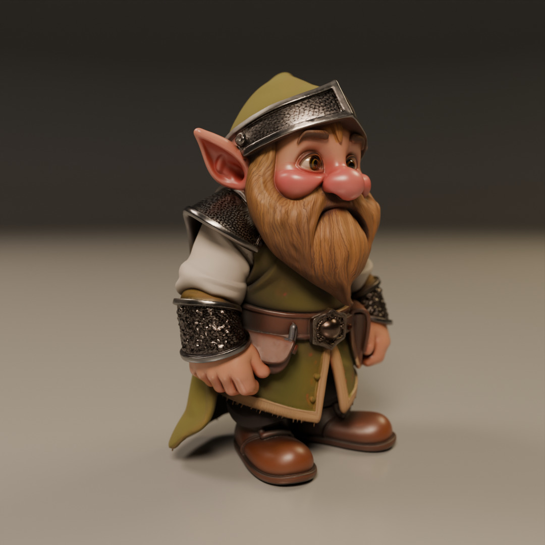 medieval dwarf 3D print model_4
