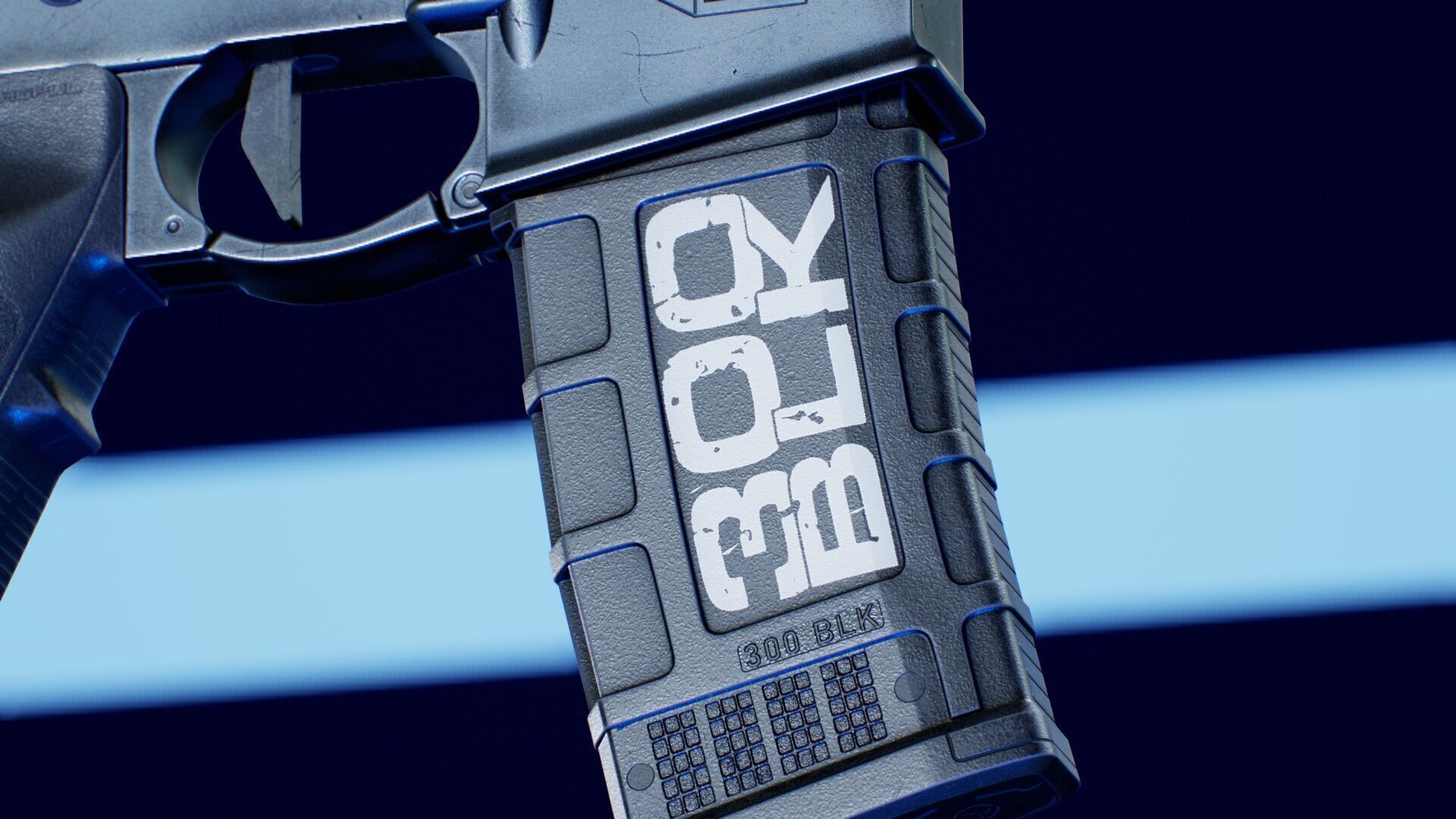 SAI GRY SBR 300 BLK Modular Rifle 3 in 1 Low-poly 3D model_6