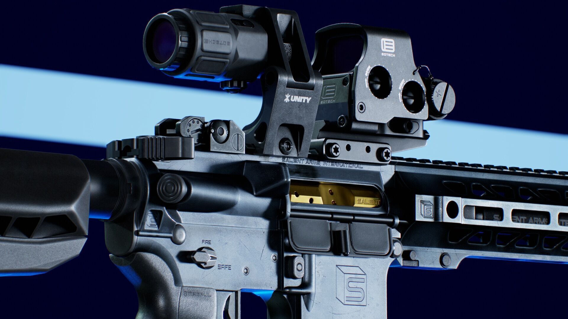 SAI GRY SBR 300 BLK Modular Rifle 3 in 1 Low-poly 3D model_3