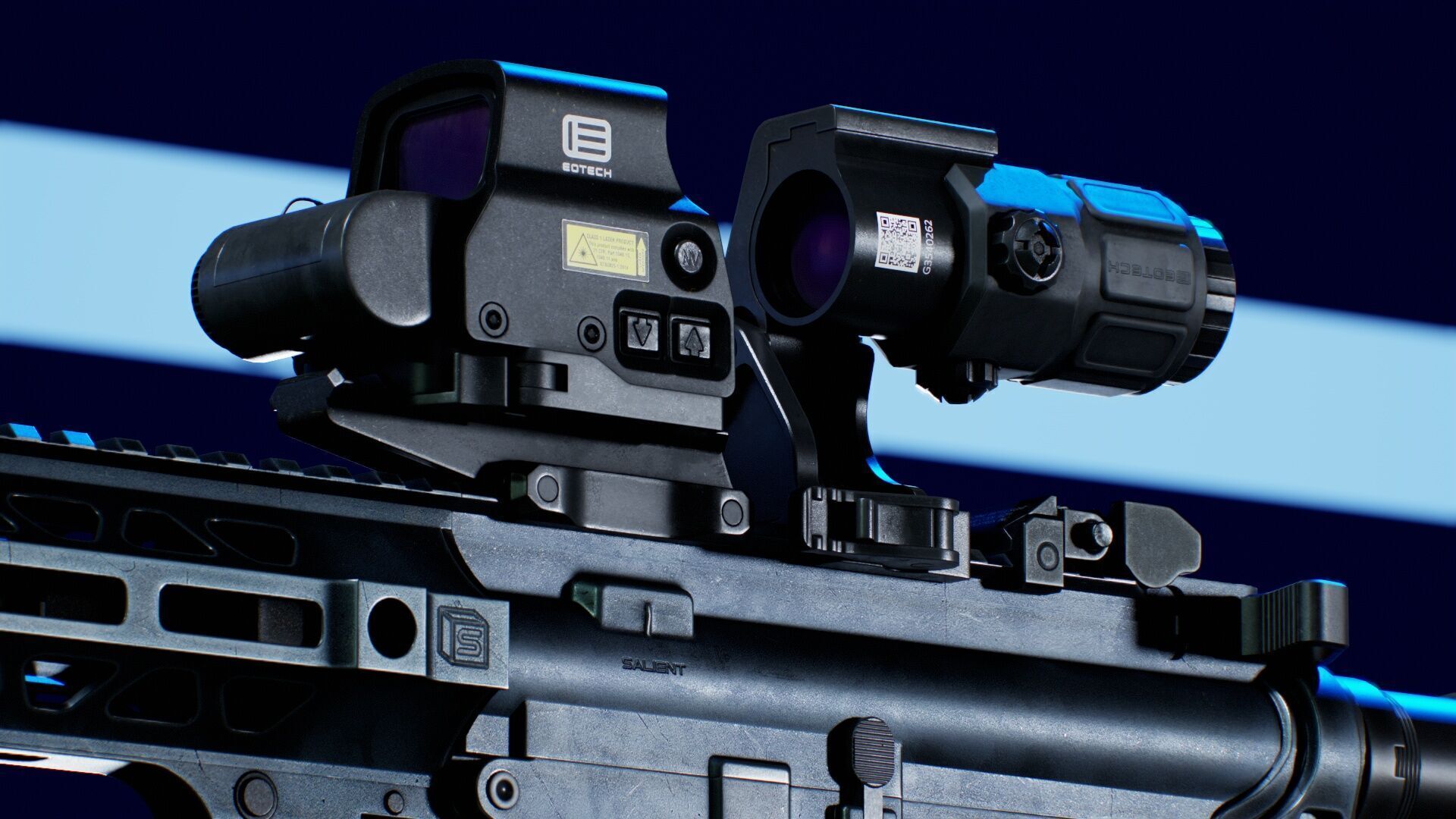 SAI GRY SBR 300 BLK Modular Rifle 3 in 1 Low-poly 3D model_20