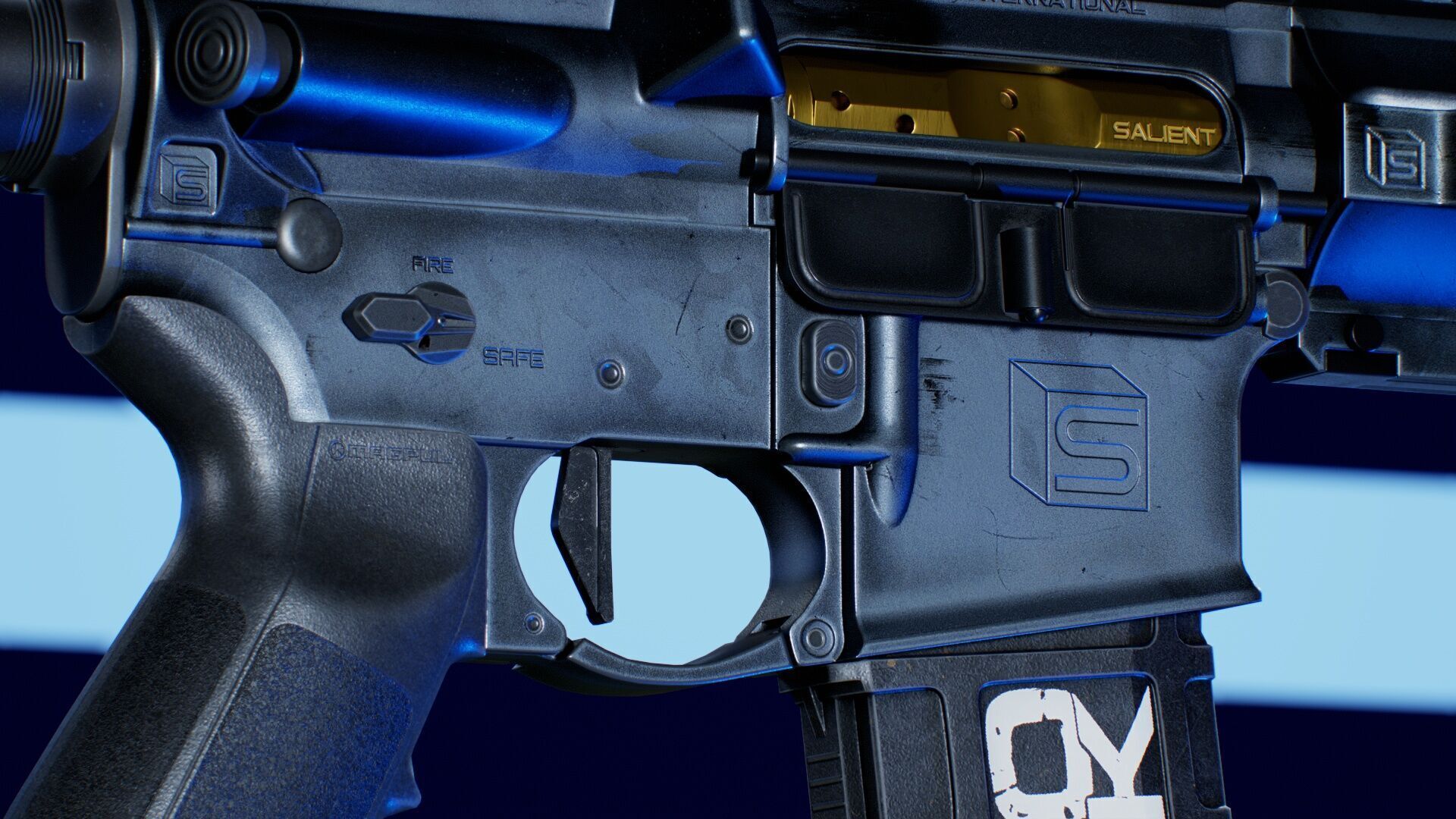 SAI GRY SBR 300 BLK Modular Rifle 3 in 1 Low-poly 3D model_17