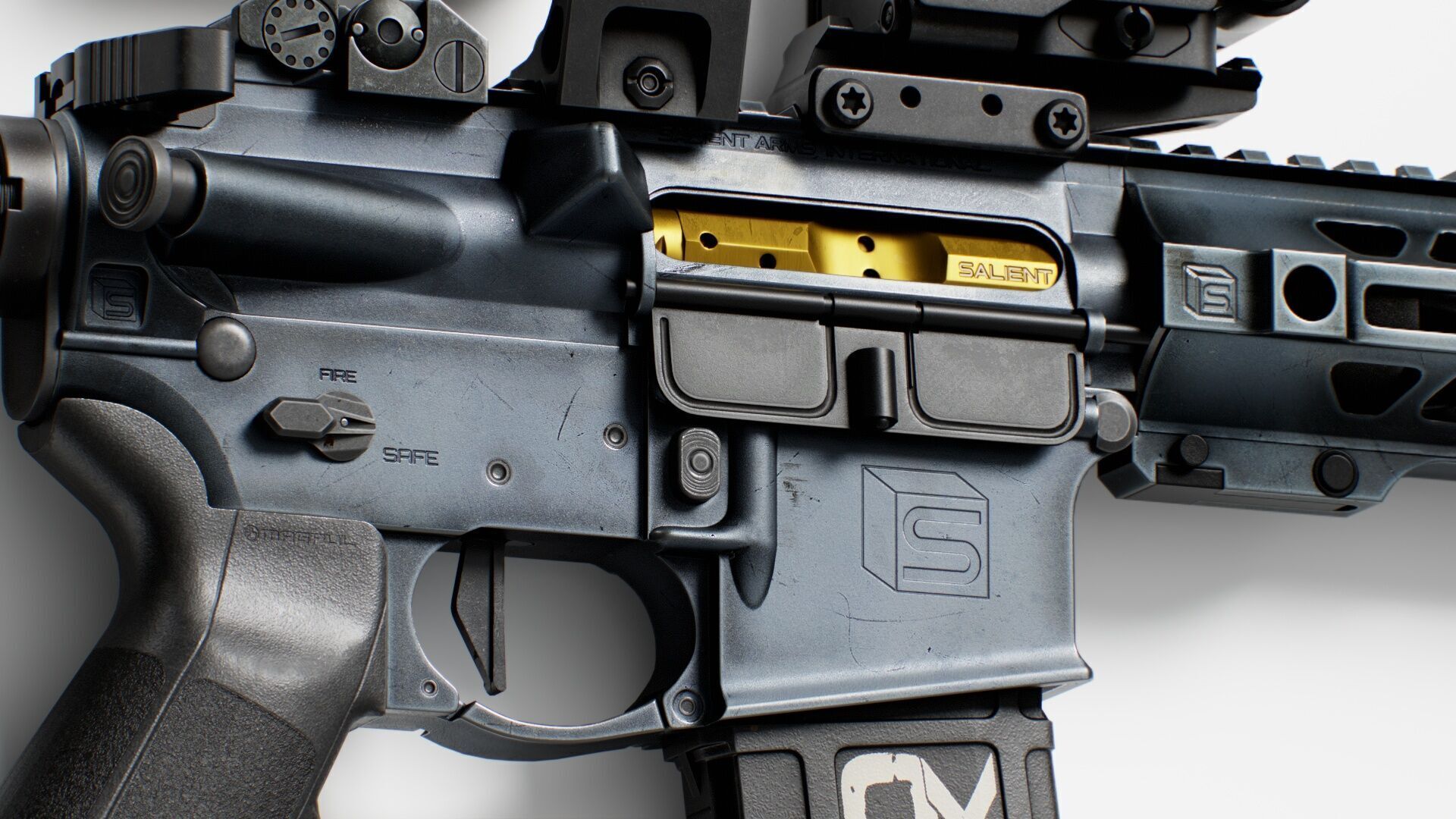 SAI GRY SBR 300 BLK Modular Rifle 3 in 1 Low-poly 3D model_30