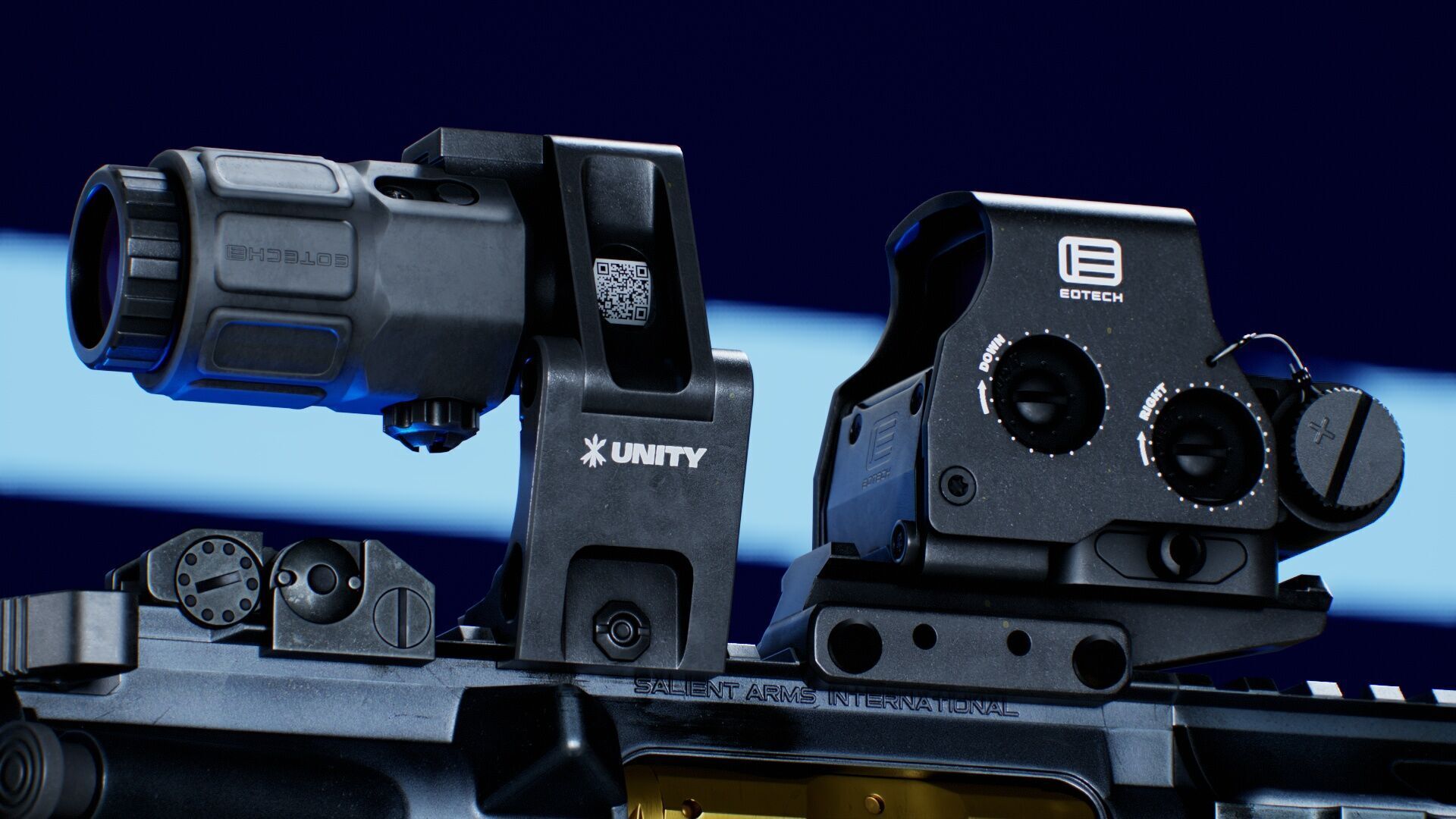 SAI GRY SBR 300 BLK Modular Rifle 3 in 1 Low-poly 3D model_8