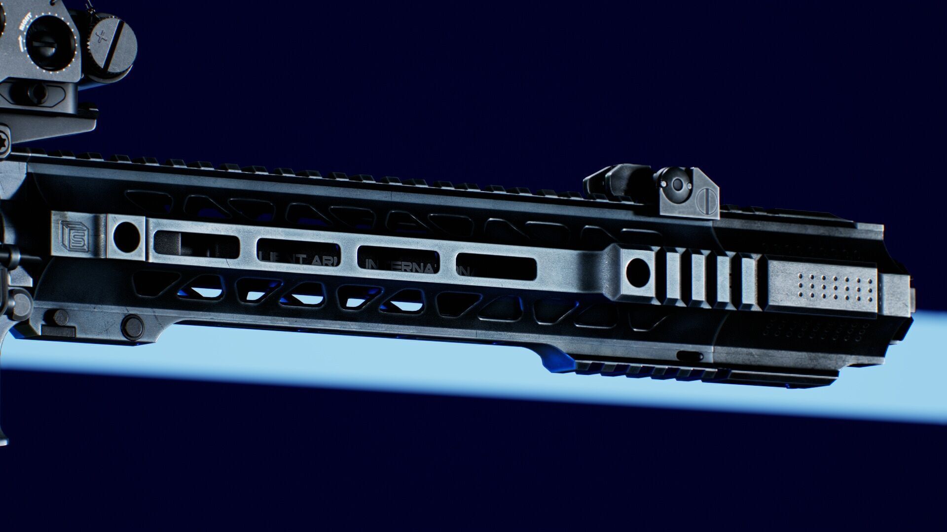 SAI GRY SBR 300 BLK Modular Rifle 3 in 1 Low-poly 3D model_11