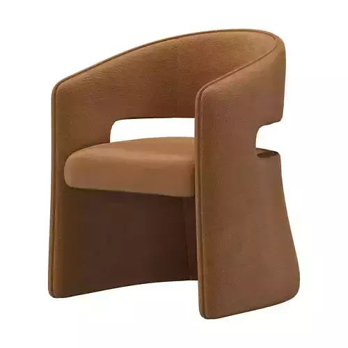 Gia Open-Back Fabric Dining Armchair