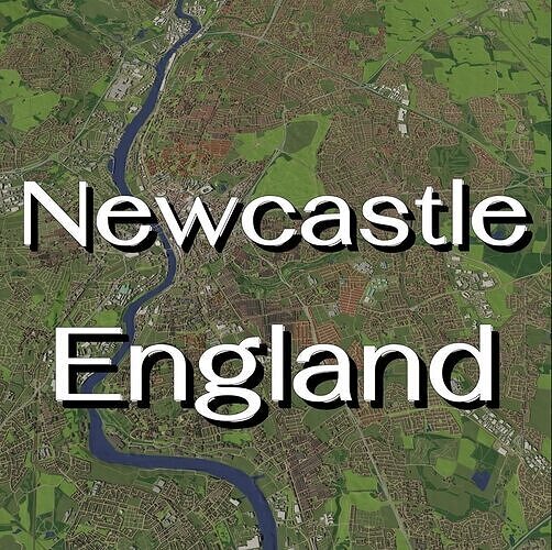 Newcastle England - city and urban 3D model
