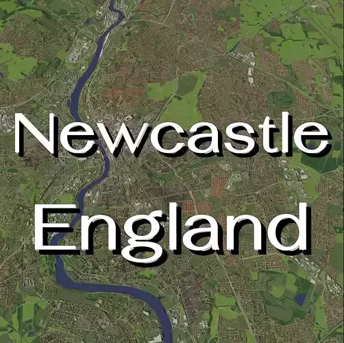 Newcastle England - city and urban 3D model