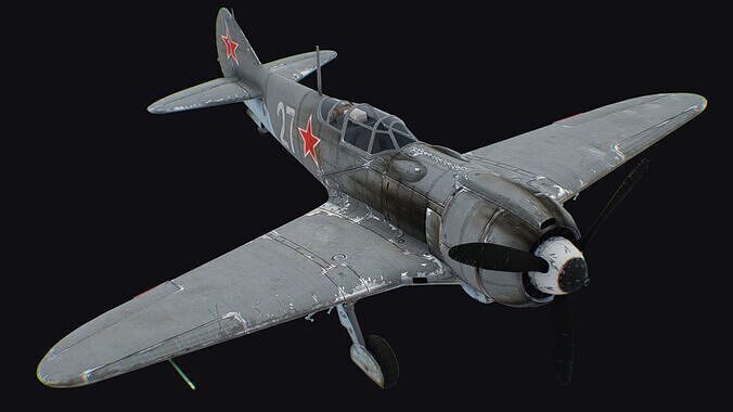 Lavochkin La-5 La-5FN Fighter Bomber Russian USSR Aircraft Low-poly 3D model