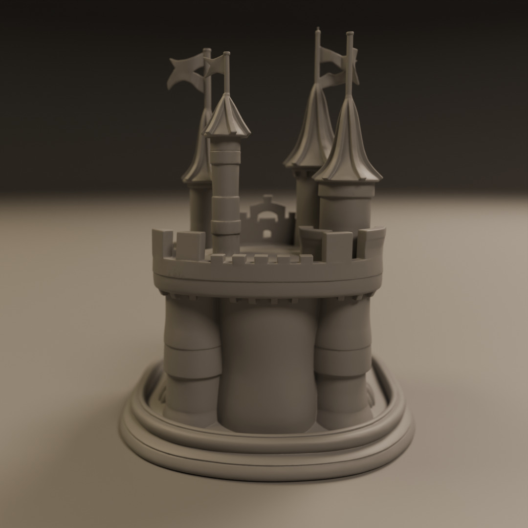 sand castle 3D print model_11