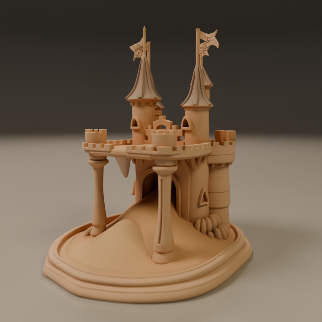 sand castle 3D print model_5
