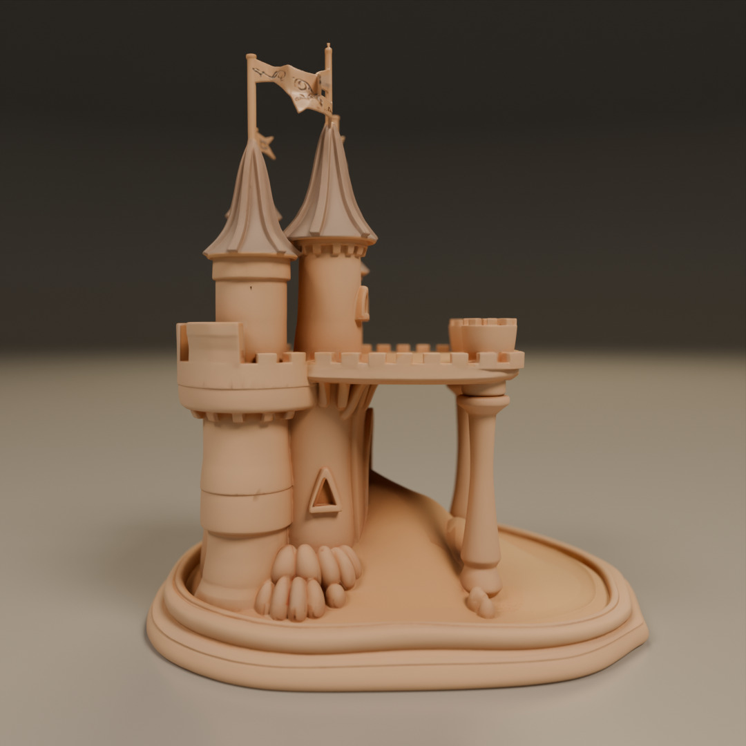 sand castle 3D print model_1