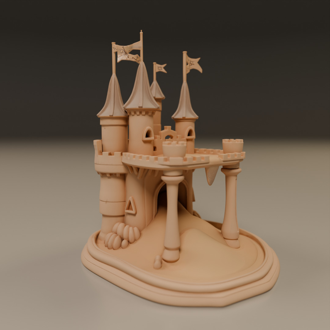 sand castle 3D print model_4