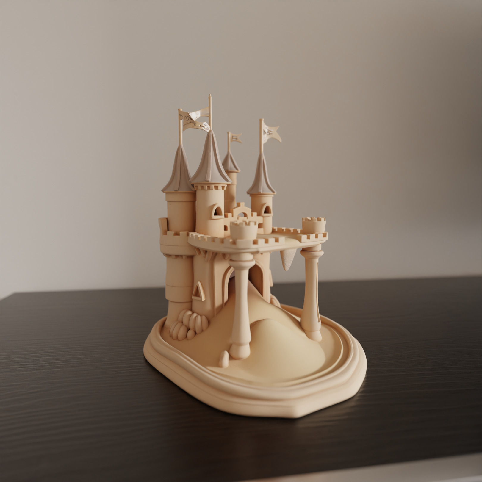 sand castle 3D print model_0