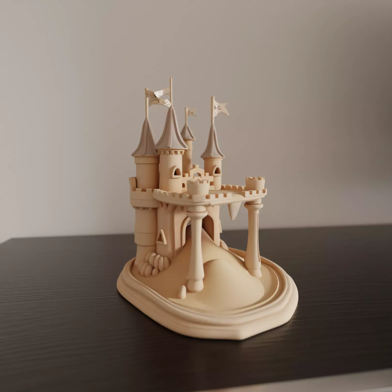 sand castle 3D print model_0