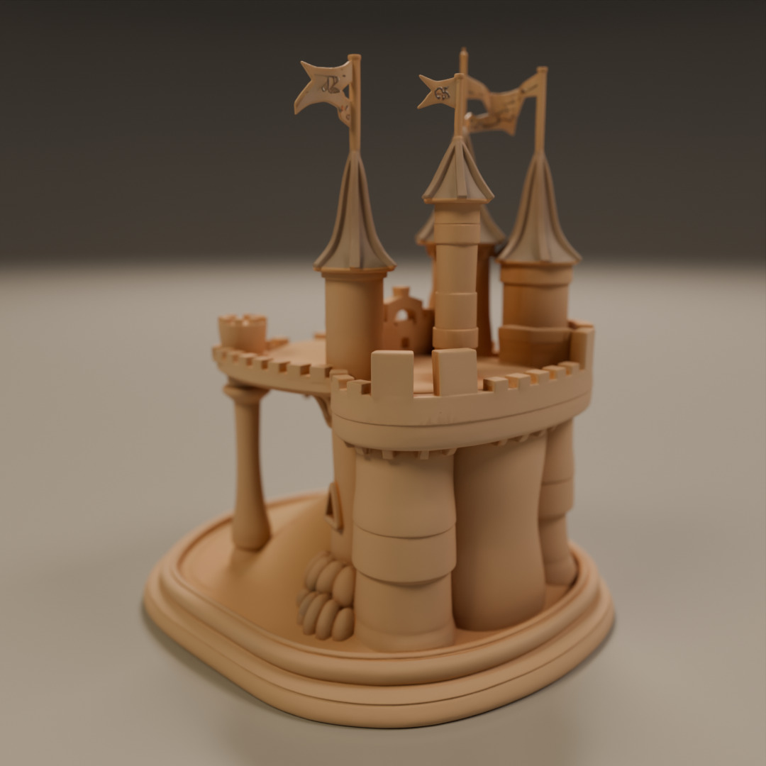 sand castle 3D print model_7