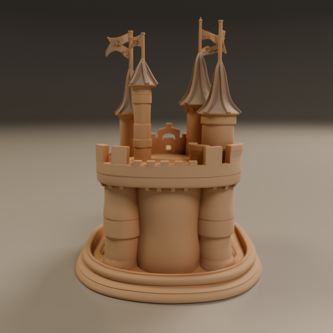 sand castle 3D print model_3