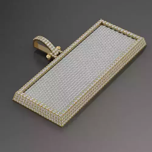 Hip Hop Style Rectangular Pendant
