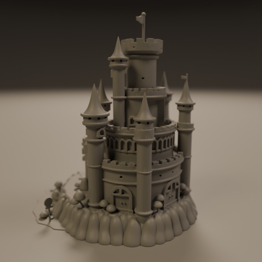 medieval castle 3D print model_7