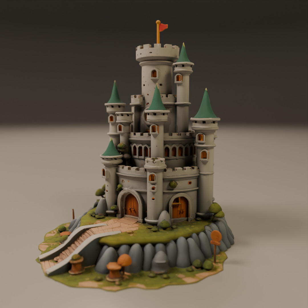 medieval castle 3D print model_13